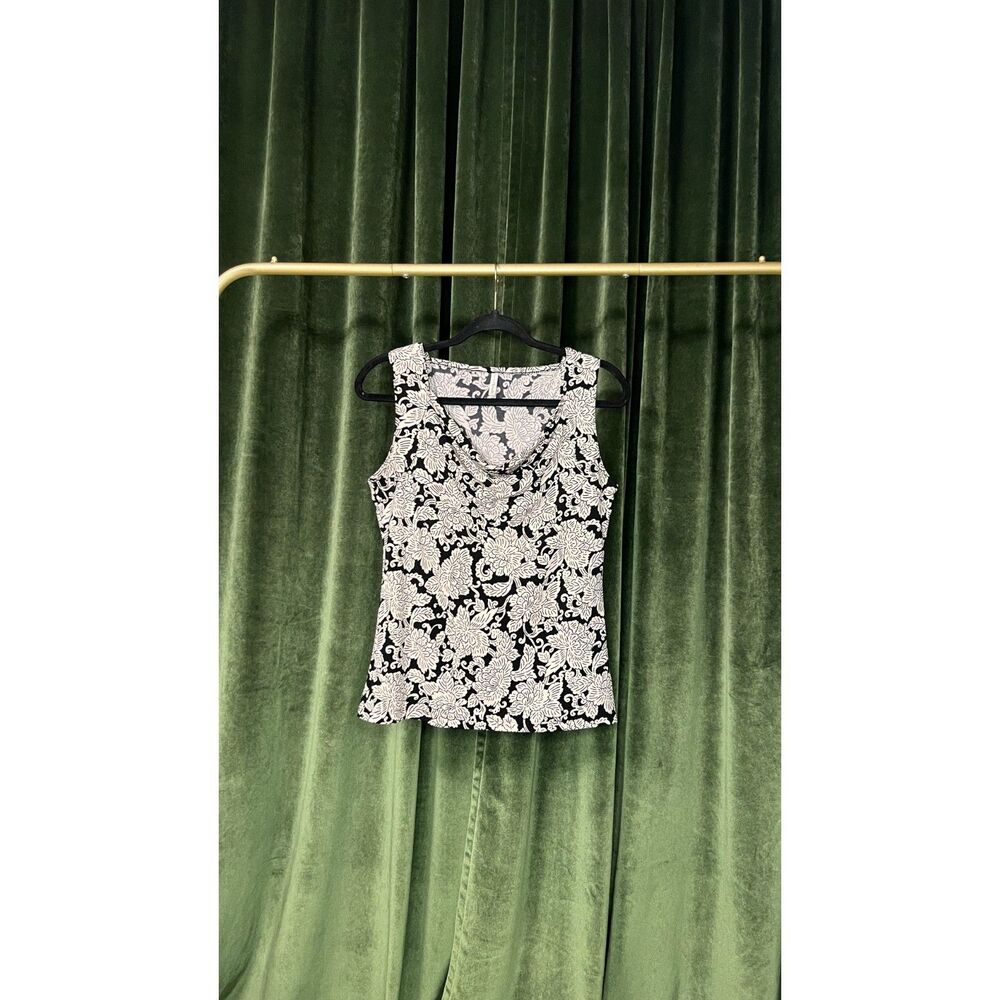 White Stag Floral Scoop Neck Blouse